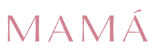 Logo reading 'MAMÁ' in pink letters on a dark background.